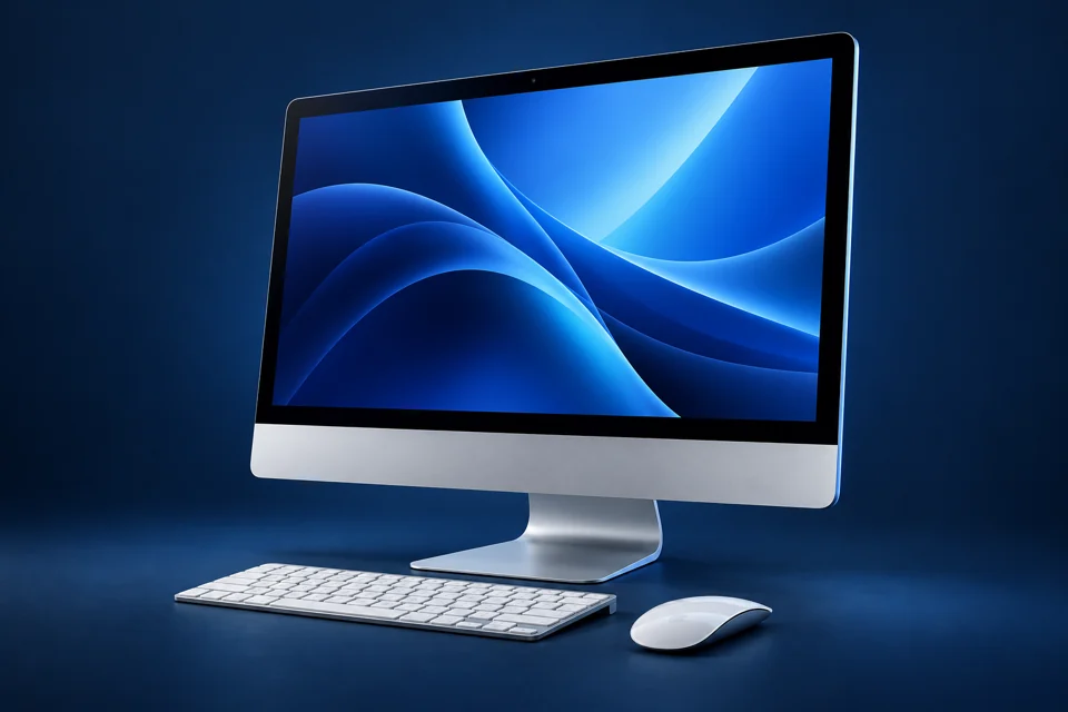 iMac – fotorealistische Illustration der Gerätefamilie